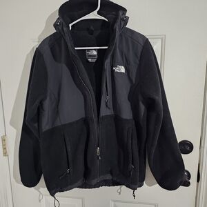 The North Face Black Fleece Denali Jacket With Hood.